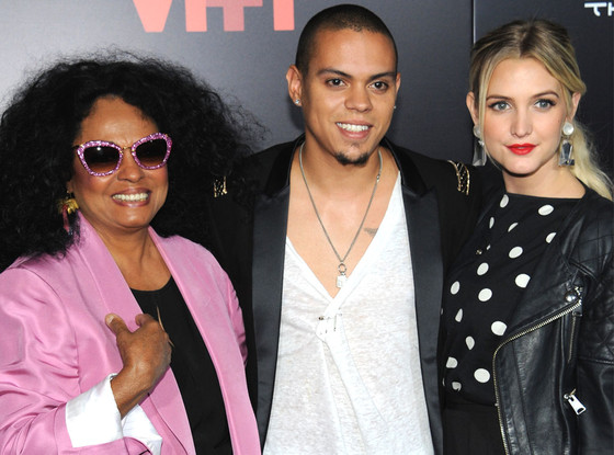 Diana Ross, Evan Ross, Ashlee Simpson Diana Ross, Evan Ross, Ashlee Simpson